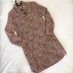 Diane Von Furstenberg Brown & White Printed Dress